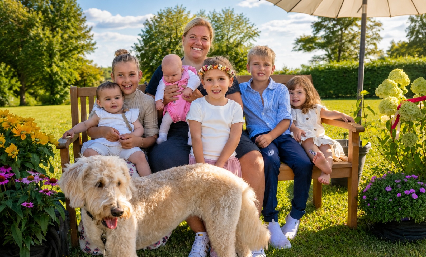 Ariane Willikonsky mit Enkelkindern
