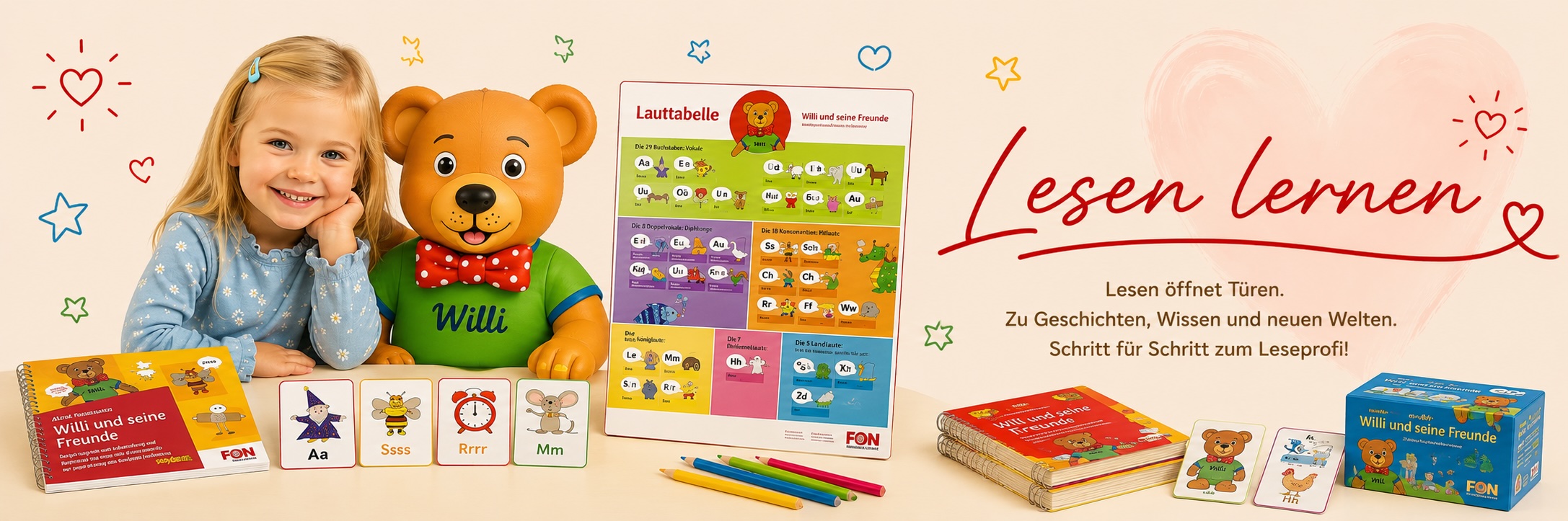 Lesen lernen Konzept